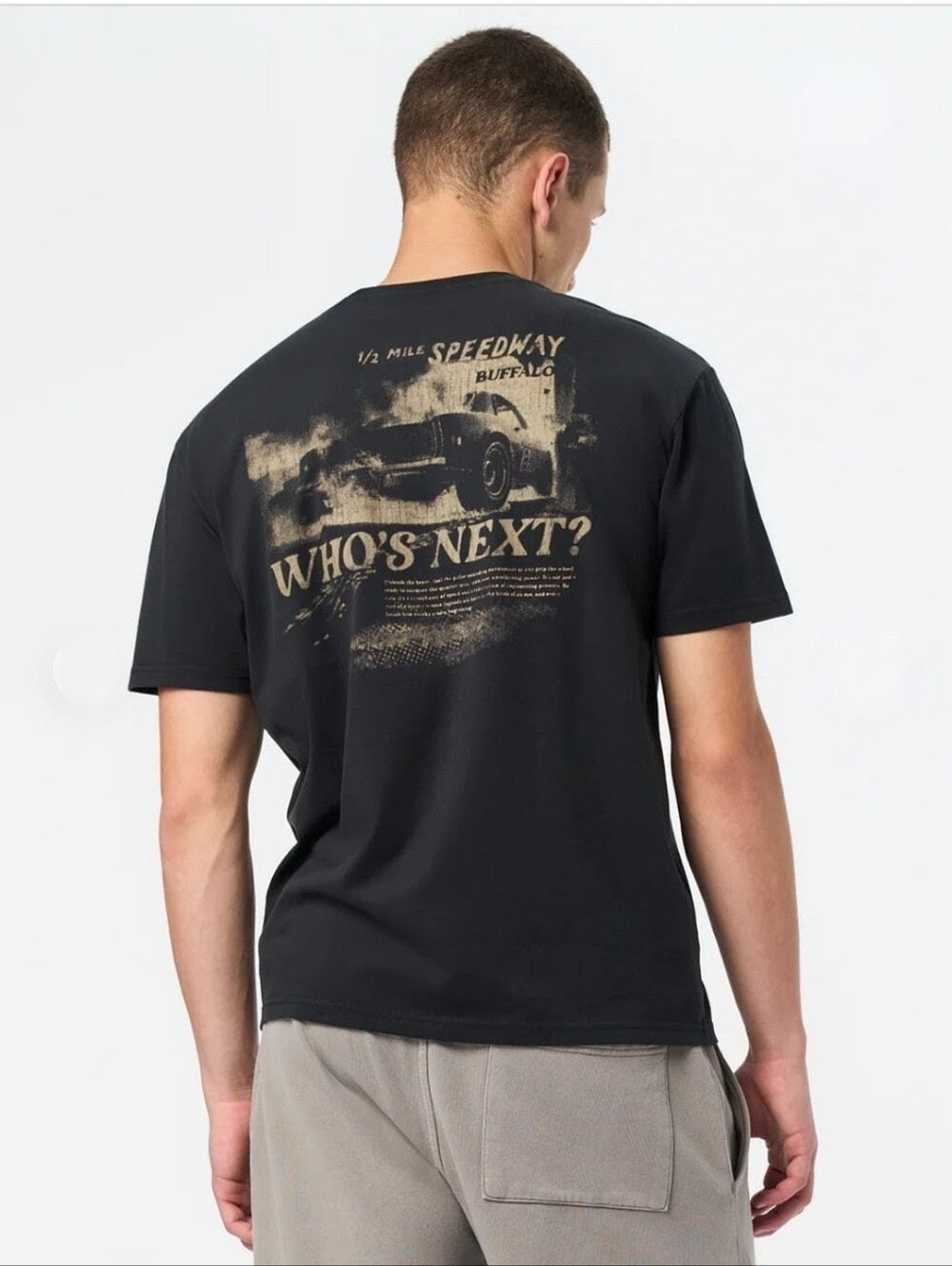 Buffalo David Bitton Mens XL Thane Graphic Print Speedway Tshirt Tee Shirt